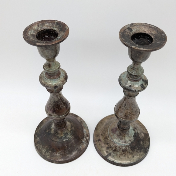 Vintage 8 inch candlestick set of 2 - Picture 7 of 11